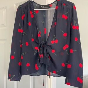 Realisation par Black Cherry Print Women's Top